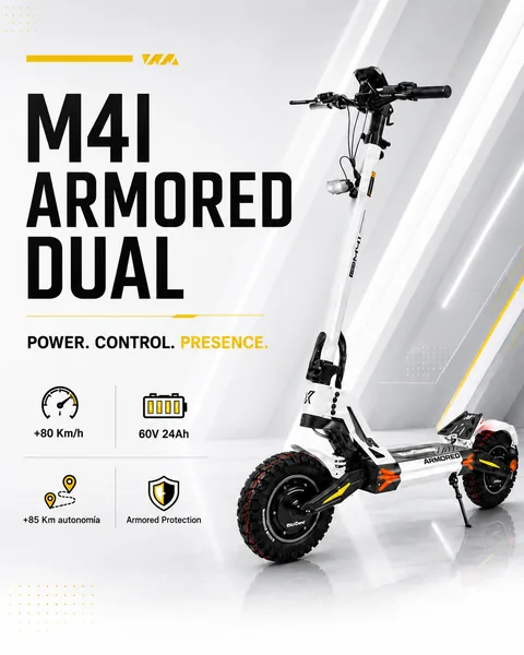 Ecoxtrem M41 Armored Dual — +80 km/h, 60V 24Ah, +85 km de autonomía
