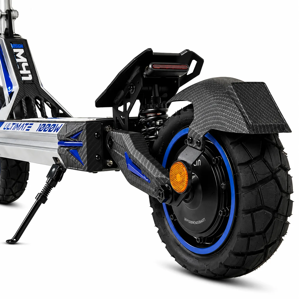 ECOXTREM M41 TANK azul detalle rueda trasera